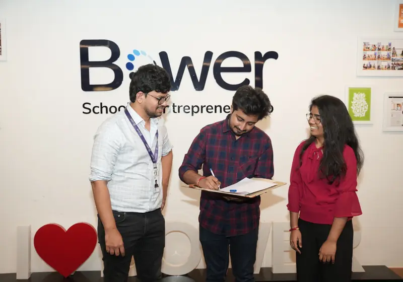 Signing the MoU at Bower School of Entrepreneurship