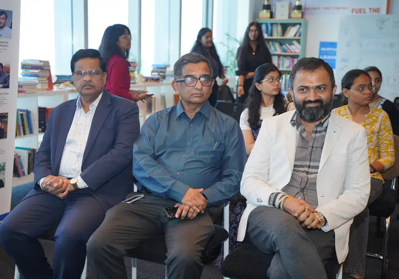 Three guests of honour seated in the audience at the 3E launch
