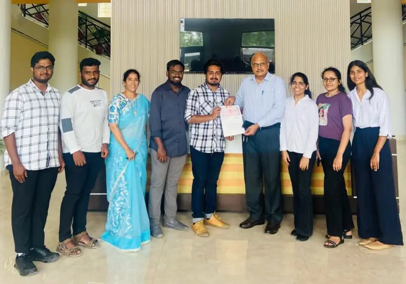 Poditivity team with faculty at Maturi Venkata Subba Rao Engineering College
